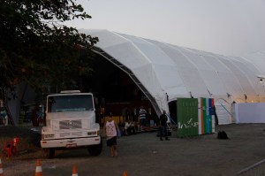 Preparations for main tent