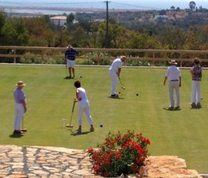 The club - croquet players in the summer